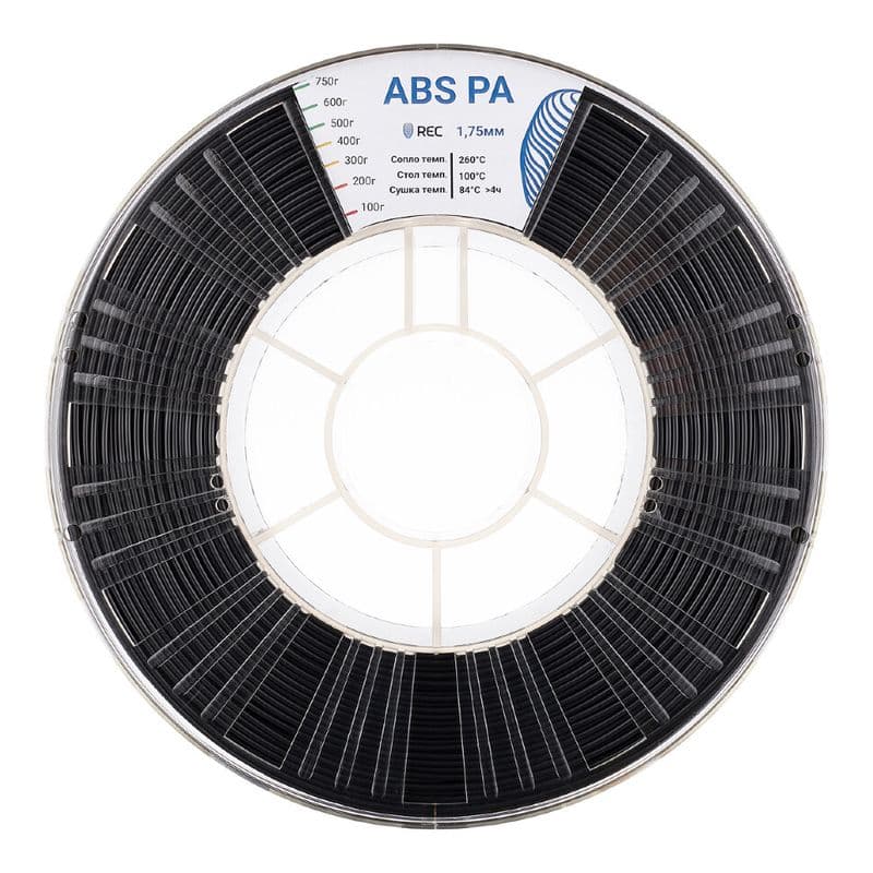 ABS PA пластик REC 1.75мм чёрный