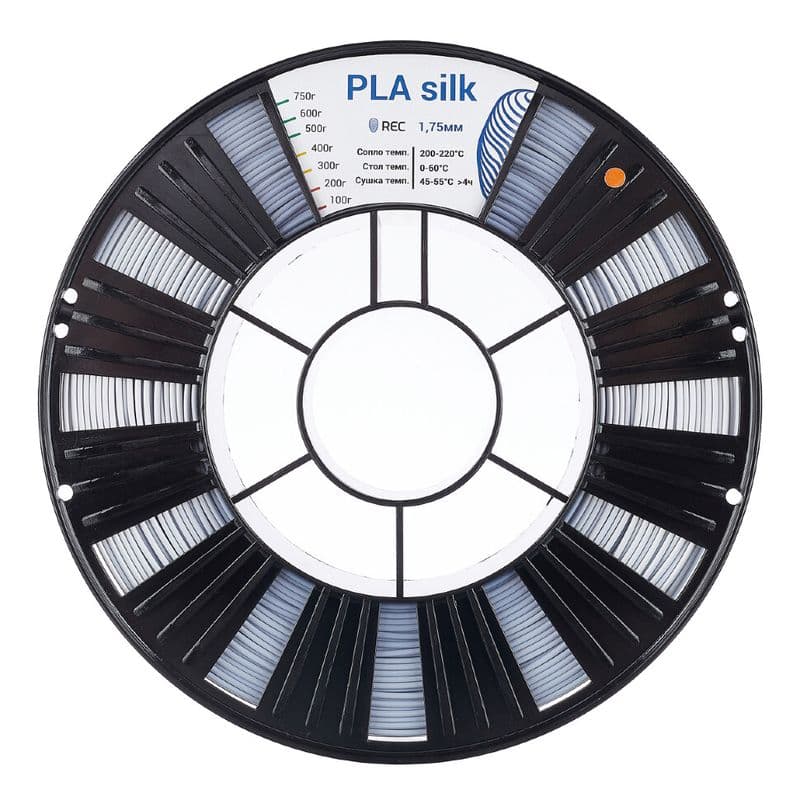 PLA Silk пластик REC 1.75мм серебристый