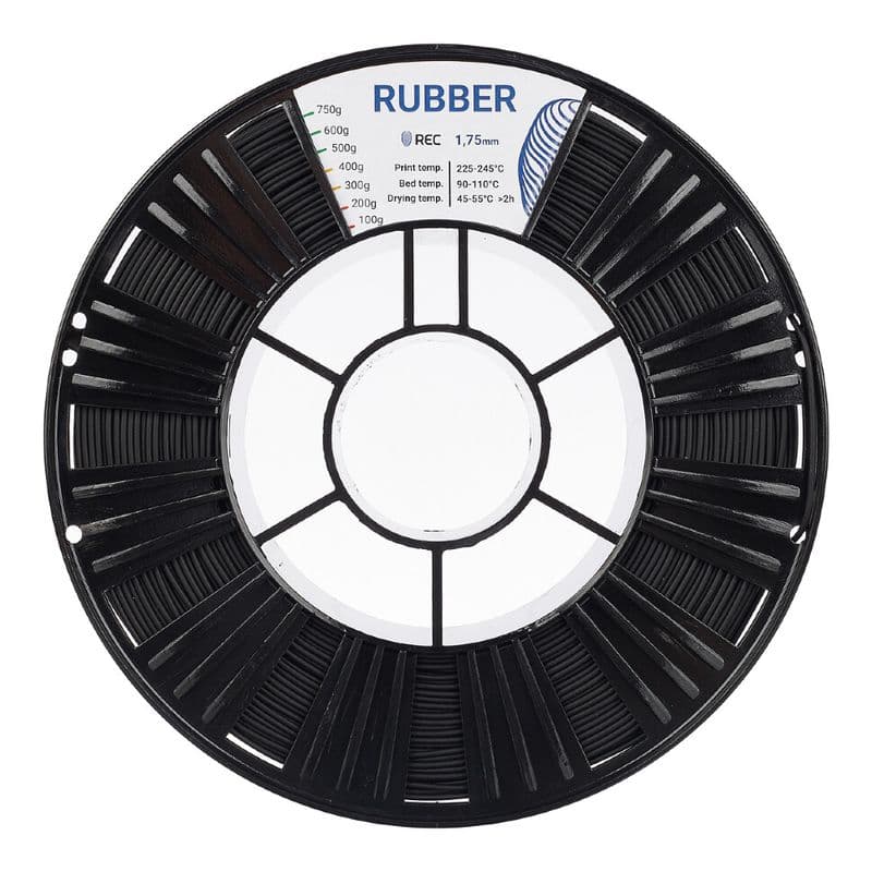 RUBBER пластик REC 1.75мм чёрный