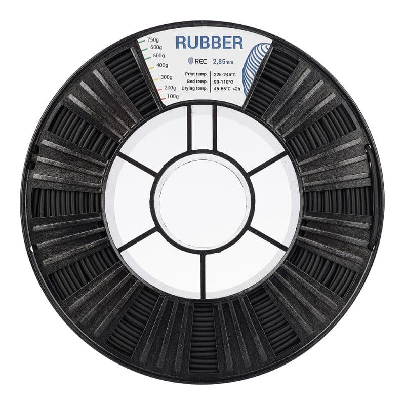 RUBBER пластик REC 2.85мм чёрный