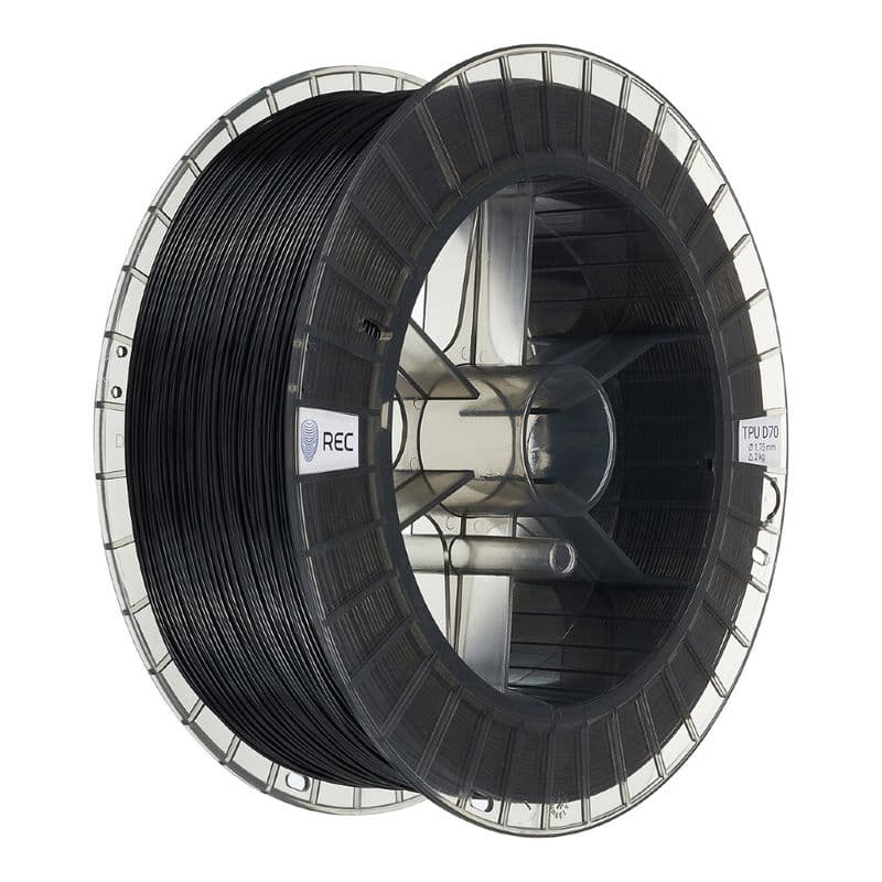 TPU D70 пластик REC 1.75мм черный 2кг