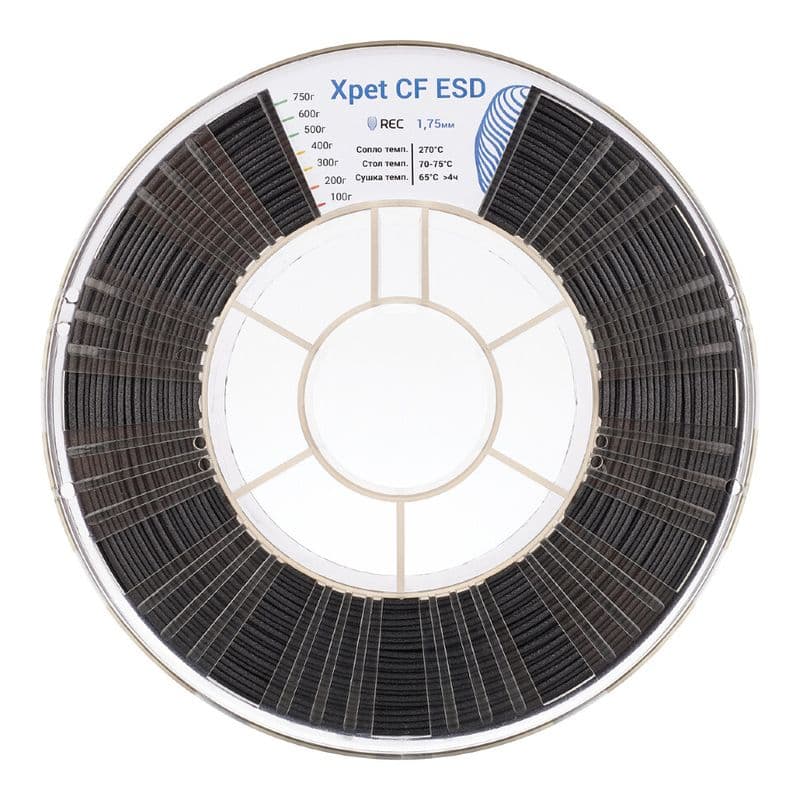 XPet CF ESD пластик REC 1.75мм чёрный